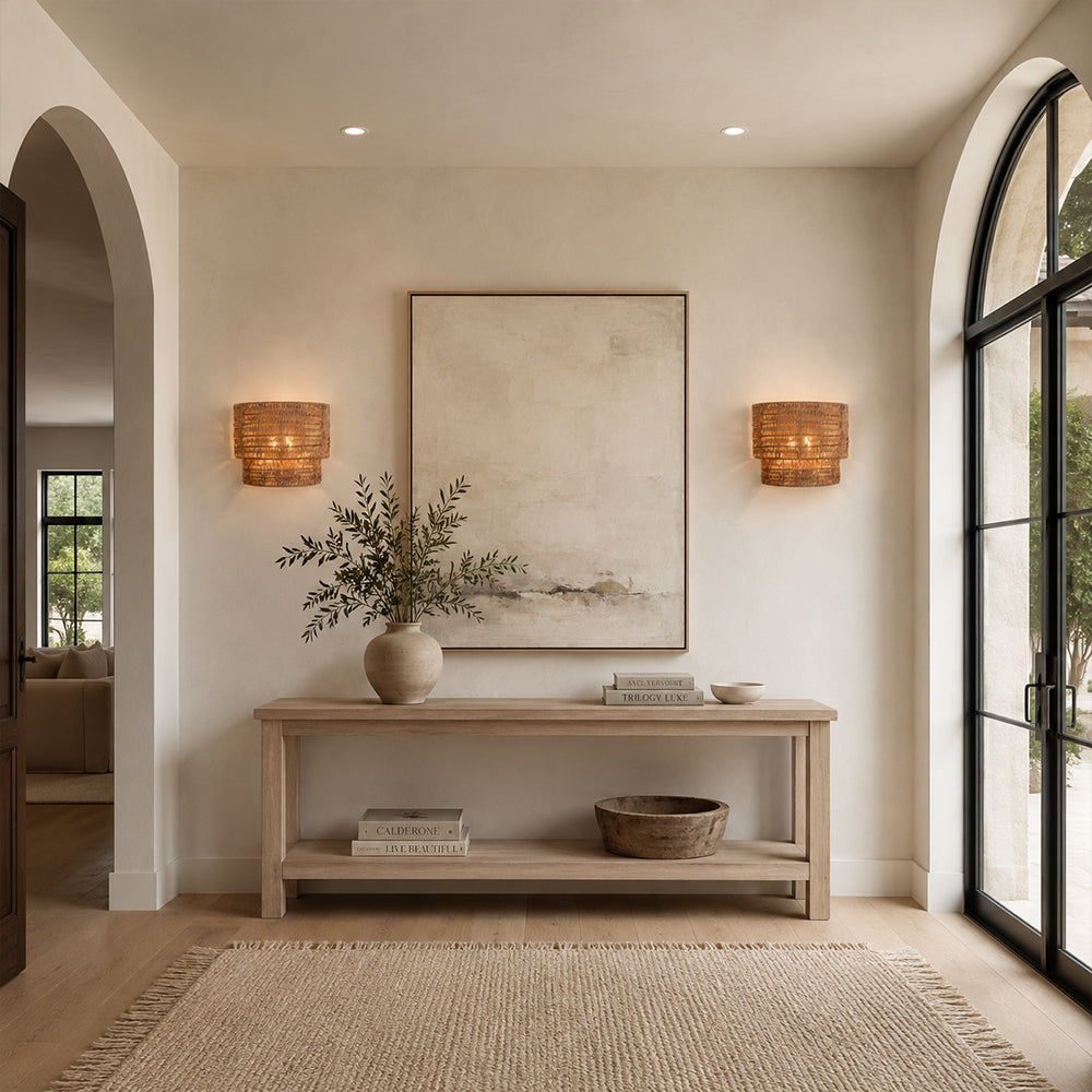 Dune Natural Rattan Wall Sconce